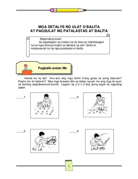 MGA DETALYE NG ULAT O BALITA AT PAGSULAT .